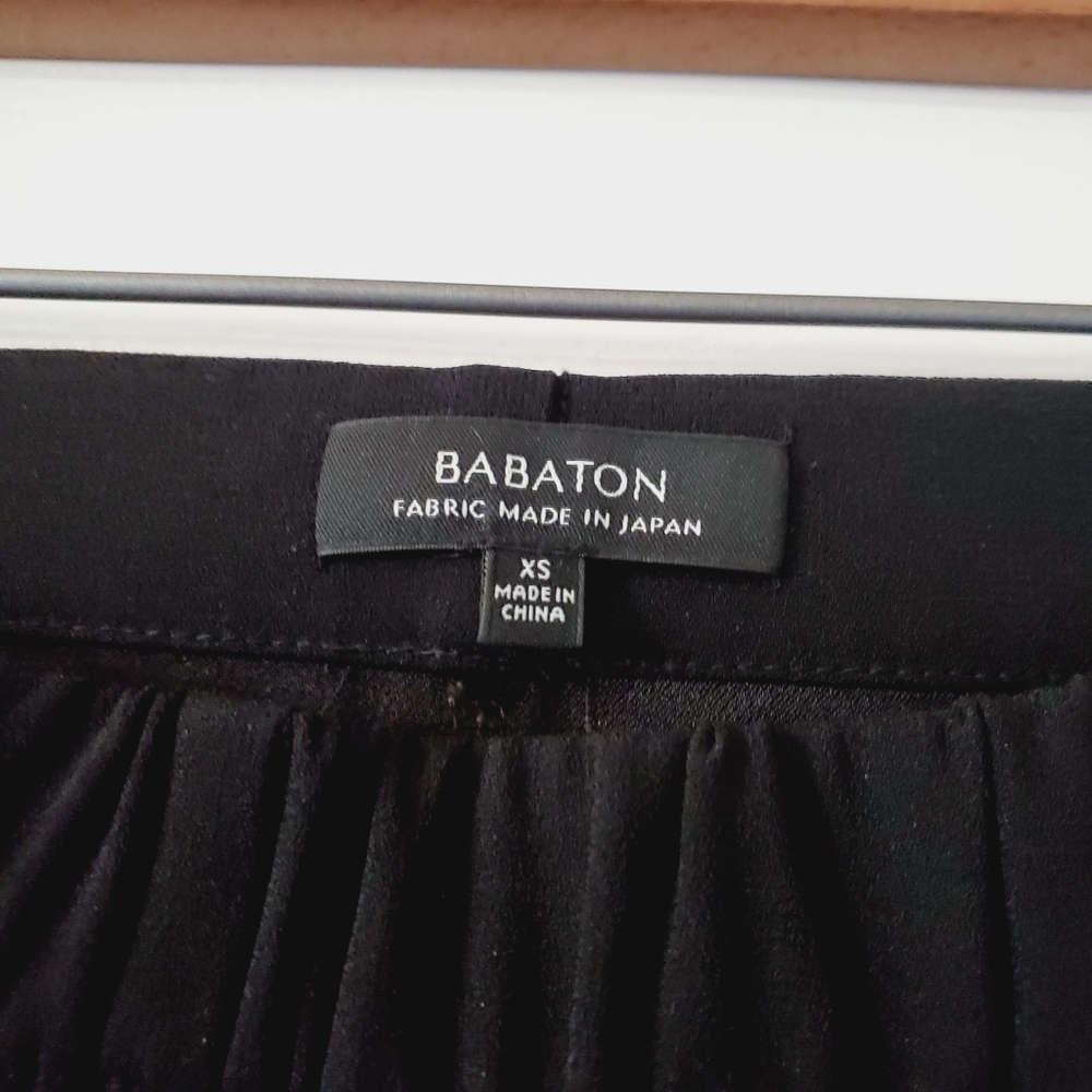 Aritzia Babaton Japanese Fabric Crepe Lightweight Ankle Trousers Black XS - Picture 8 of 8